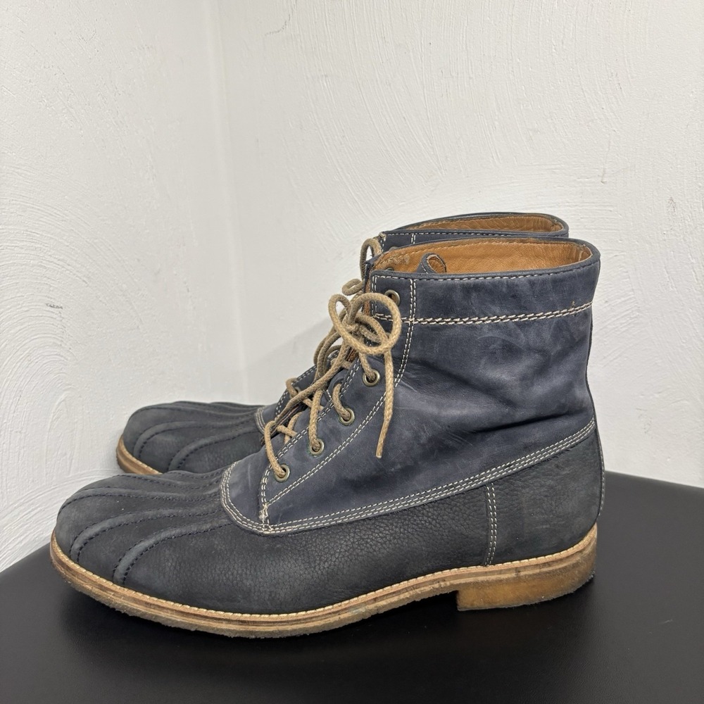 Johnston Murphy Men's Howell Duck Boot Size 9M Waterproof Navy Blue Crepe Sole